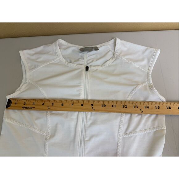 ATHLETA White  Front Zip Athletic Tank Top, Size Small - Picture 6 of 9